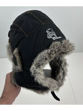 Mad Bomber Men's Real Rabbit Fur Hat with Ear Cover Flaps - Black W/ Gray Fur